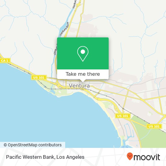 Pacific Western Bank map