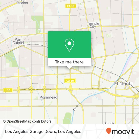 Mapa de Los Angeles Garage Doors