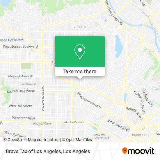 Brave Tax of Los Angeles map