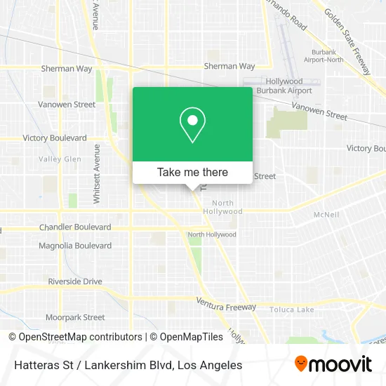 Hatteras St / Lankershim Blvd map