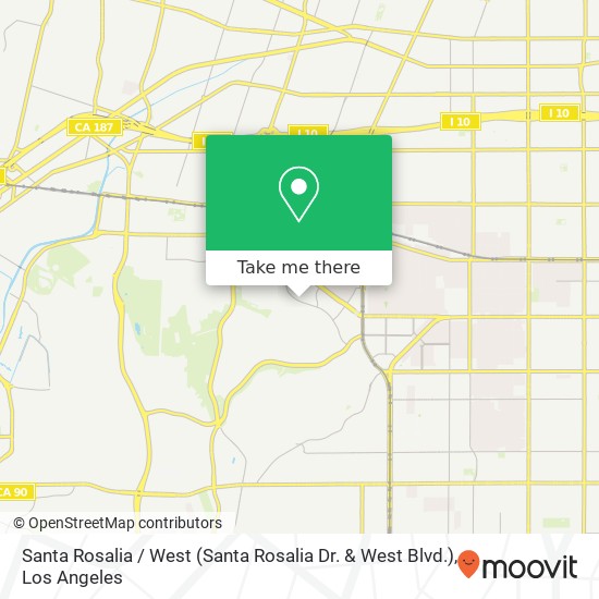 Mapa de Santa Rosalia / West (Santa Rosalia Dr. & West Blvd.)