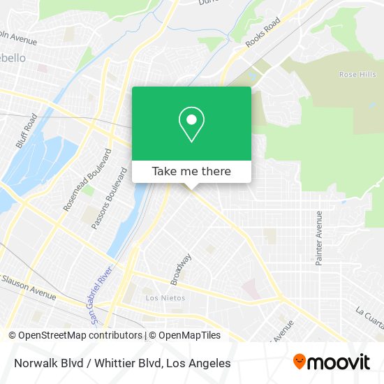 Mapa de Norwalk Blvd / Whittier Blvd