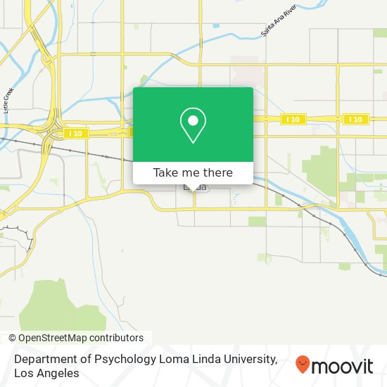 Mapa de Department of Psychology Loma Linda University