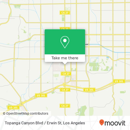 Mapa de Topanga Canyon Blvd / Erwin St