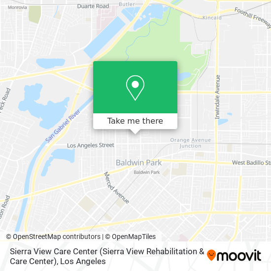 Sierra View Care Center map