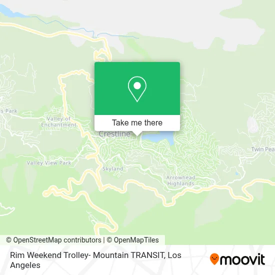 Rim Weekend Trolley- Mountain TRANSIT map