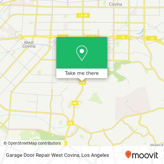 Mapa de Garage Door Repair West Covina