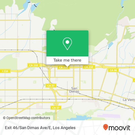 Mapa de Exit 46/San Dimas Ave/E