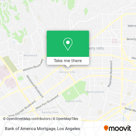 Bank of America Mortgage map