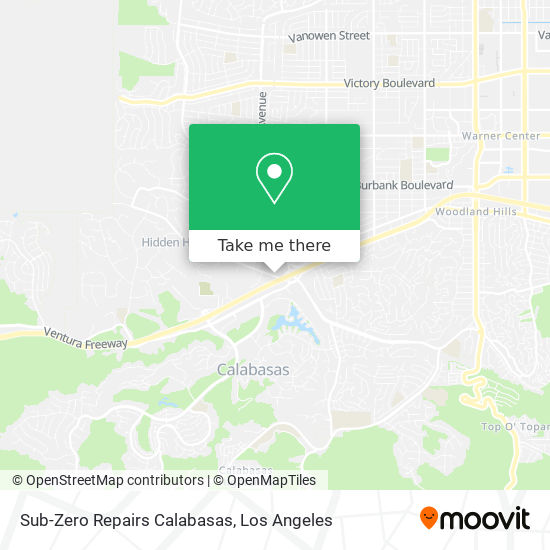 Mapa de Sub-Zero Repairs Calabasas