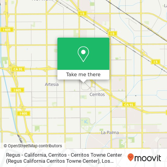 Regus - California, Cerritos - Cerritos Towne Center map