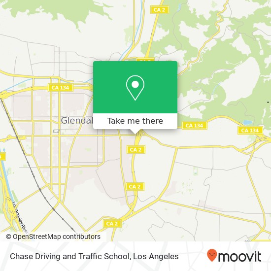 Chase Driving and Traffic School map