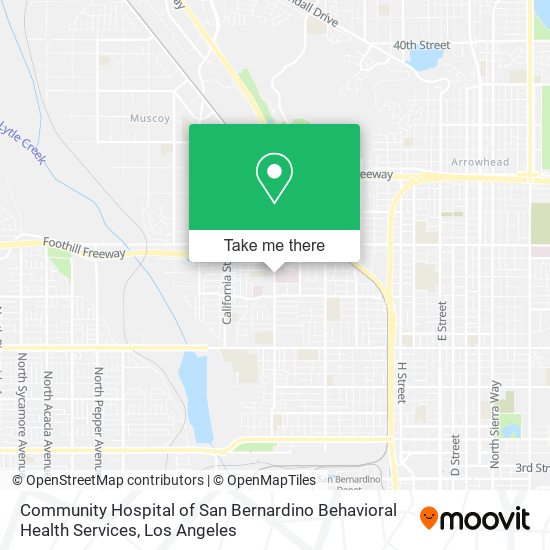 Community Hospital of San Bernardino Behavioral Health Services map