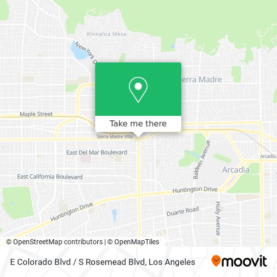 Mapa de E Colorado Blvd / S Rosemead Blvd