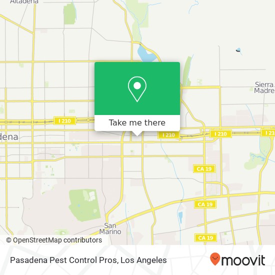 Pasadena Pest Control Pros map