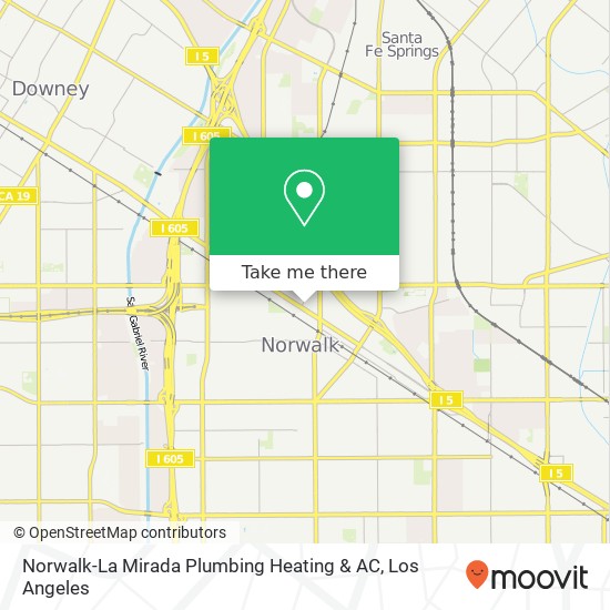 Norwalk-La Mirada Plumbing Heating & AC map