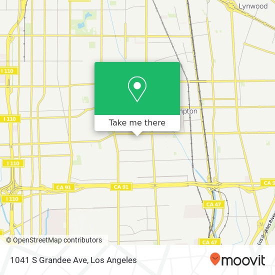 Mapa de 1041 S Grandee Ave