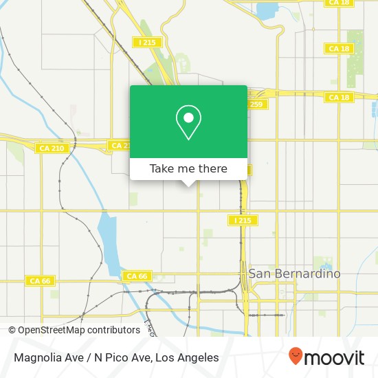 Magnolia Ave / N Pico Ave map