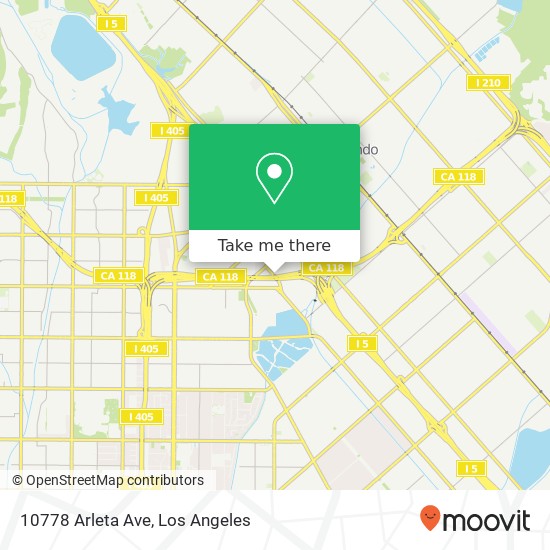 Mapa de 10778 Arleta Ave