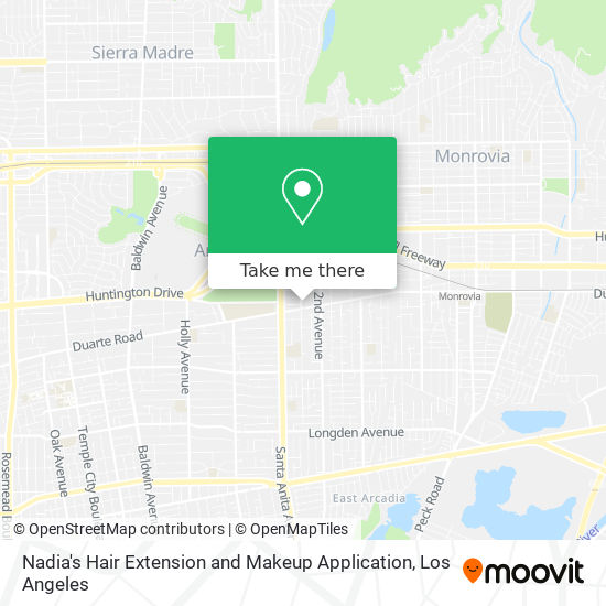 Nadia's Hair Extension and Makeup Application map