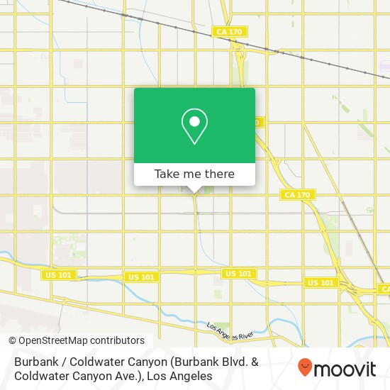 Mapa de Burbank / Coldwater Canyon (Burbank Blvd. & Coldwater Canyon Ave.)