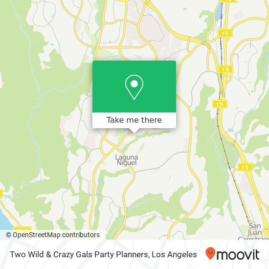 Two Wild & Crazy Gals Party Planners map