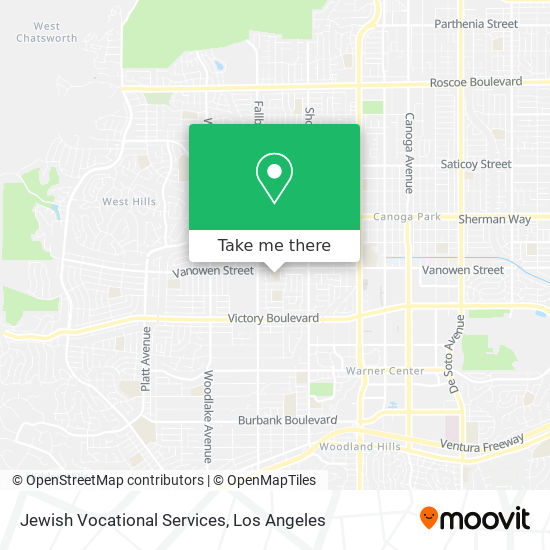 Jewish Vocational Services map