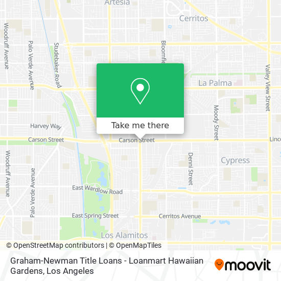 Mapa de Graham-Newman Title Loans - Loanmart Hawaiian Gardens