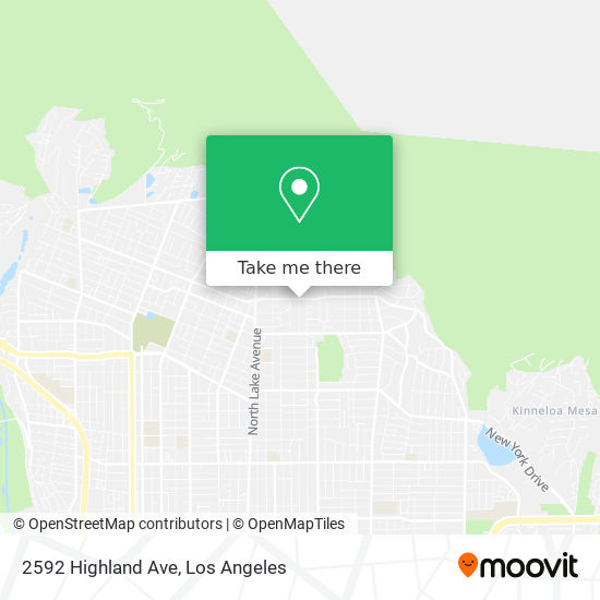 Mapa de 2592 Highland Ave