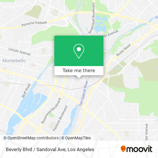 Mapa de Beverly Blvd / Sandoval Ave