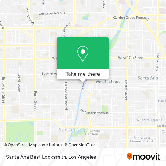 Santa Ana Best Locksmith map