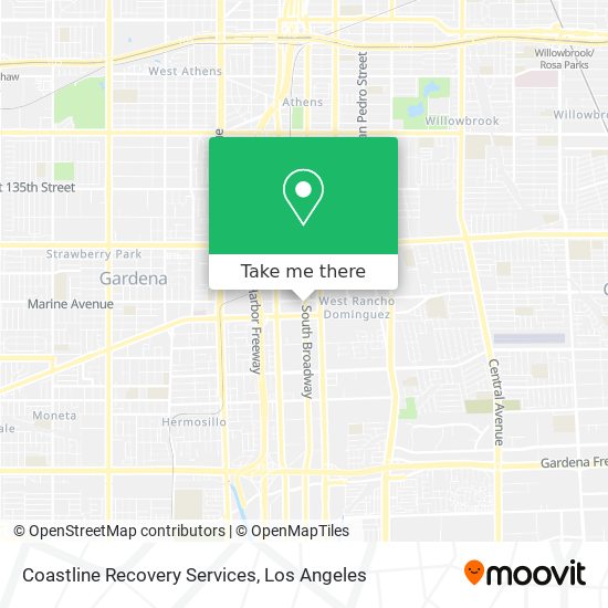 Coastline Recovery Services map