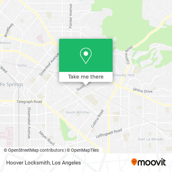 Hoover Locksmith map
