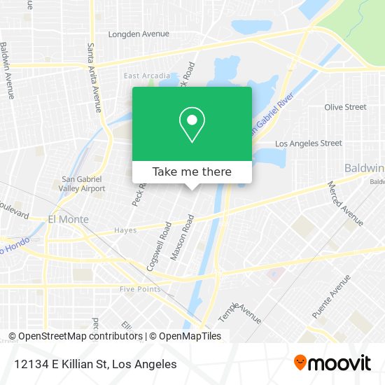 Mapa de 12134 E Killian St