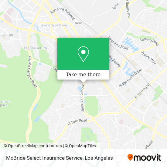 Mapa de McBride Select Insurance Service