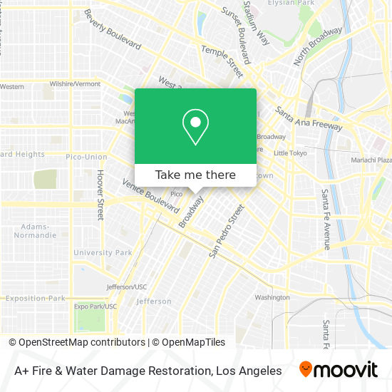 Mapa de A+ Fire & Water Damage Restoration