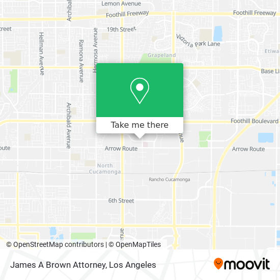 James A Brown Attorney map