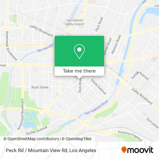 Peck Rd / Mountain View Rd map