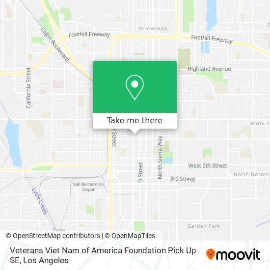 Veterans Viet Nam of America Foundation Pick Up SE map