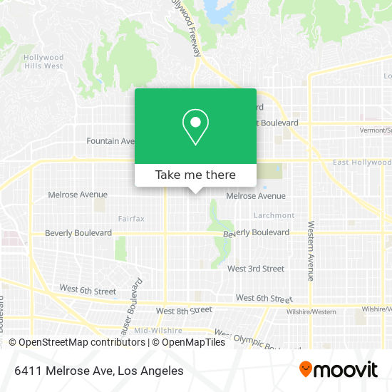 Mapa de 6411 Melrose Ave