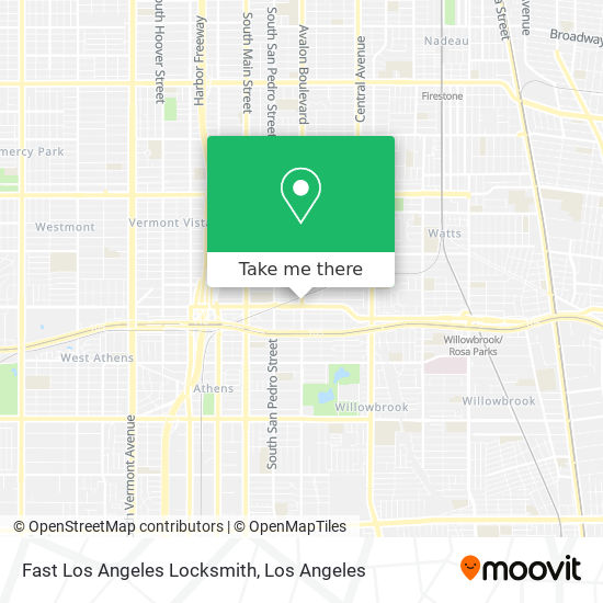 Mapa de Fast Los Angeles Locksmith