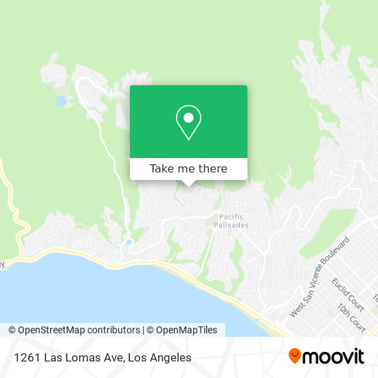 Mapa de 1261 Las Lomas Ave