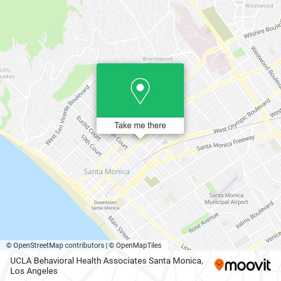 Mapa de UCLA Behavioral Health Associates Santa Monica