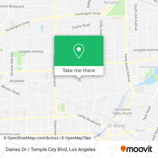 Daines Dr / Temple City Blvd map