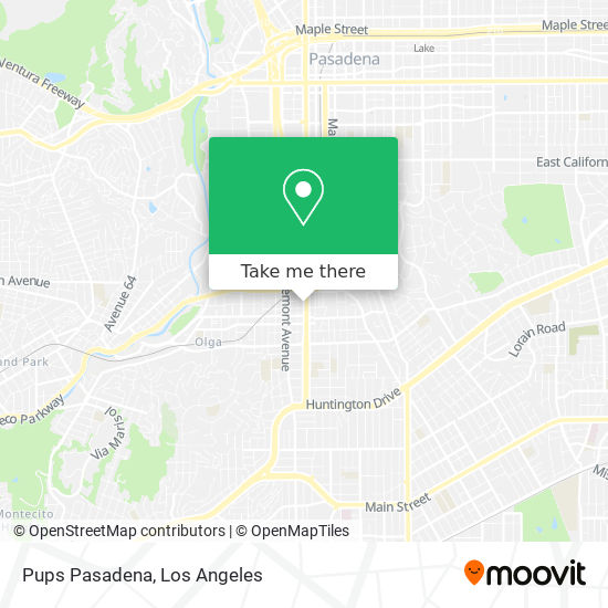 Pups Pasadena map