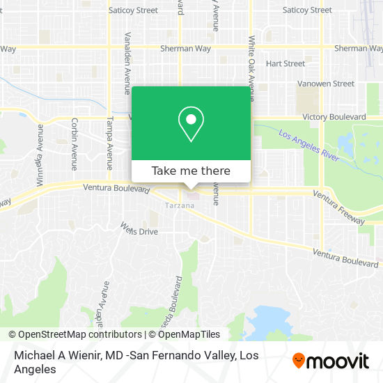 Michael A Wienir, MD -San Fernando Valley map