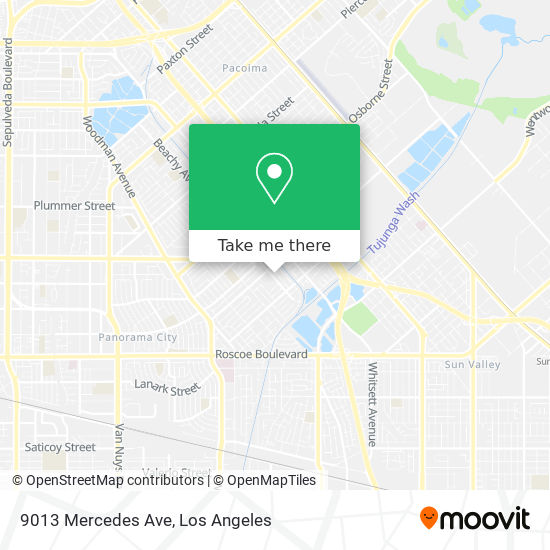 Mapa de 9013 Mercedes Ave