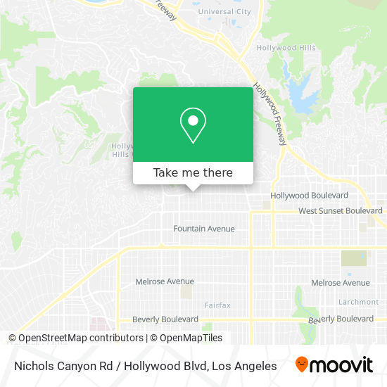 Nichols Canyon Rd / Hollywood Blvd map