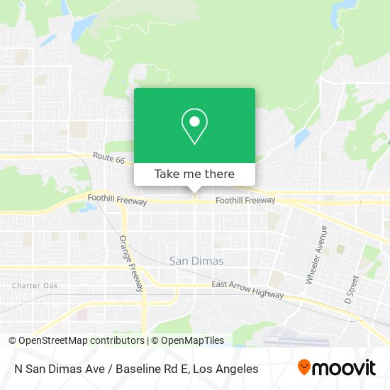 N San Dimas Ave / Baseline Rd E map
