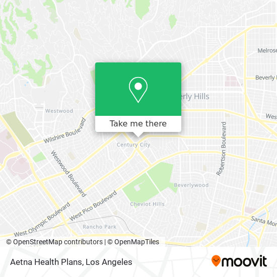 Aetna Health Plans map